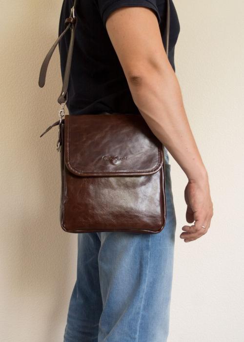 Сумка-планшет мужская Lotelli brown Carlo Gattini - Фабрика сумок «Carlo Gattini»