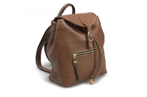 Небольшой рюкзак женский светло-коричневый Олио Рости - Фабрика сумок «Олио Рости»