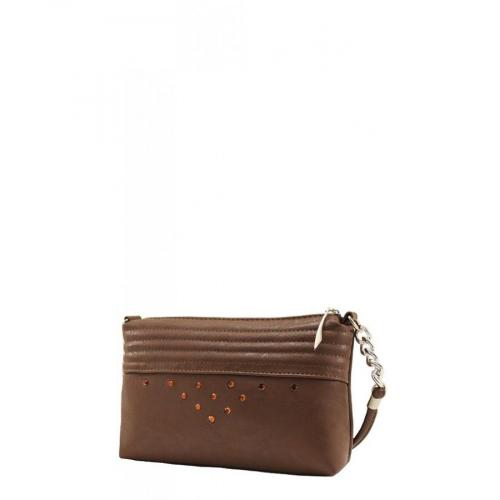 Женская сумка через плечо коричневая Janelli - Фабрика сумок «Janelli»