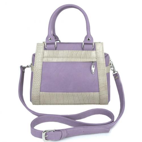 Небольшая женская сумка Дора фиолетовая Крокус - Фабрика сумок «Кожгалантерея Крокус»