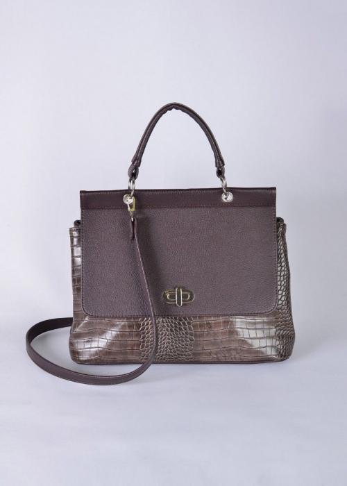 Женская сумка классическая коричневая с ремешком Anri - Фабрика сумок «Anri»