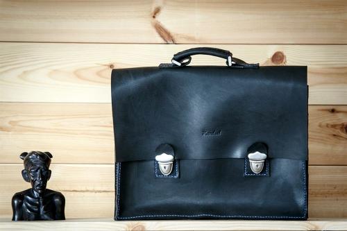 Портфель мужской кожаный двусоставной Handsel - Фабрика сумок «Handsel»