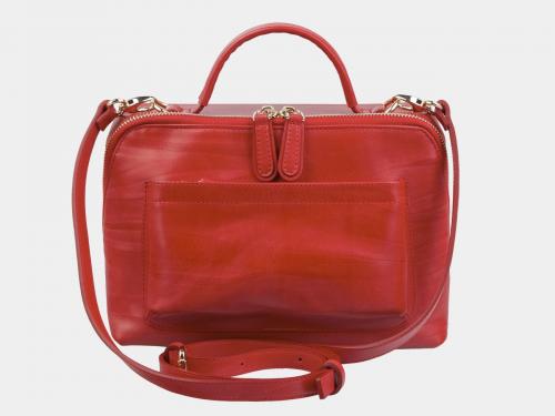 Красная кожаная женская сумка через плечо Alexander TS - Фабрика сумок «Alexander TS»
