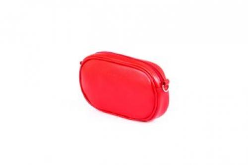 Поясная сумка кожаная красная Fabrizio - Фабрика сумок «Fabrizio»