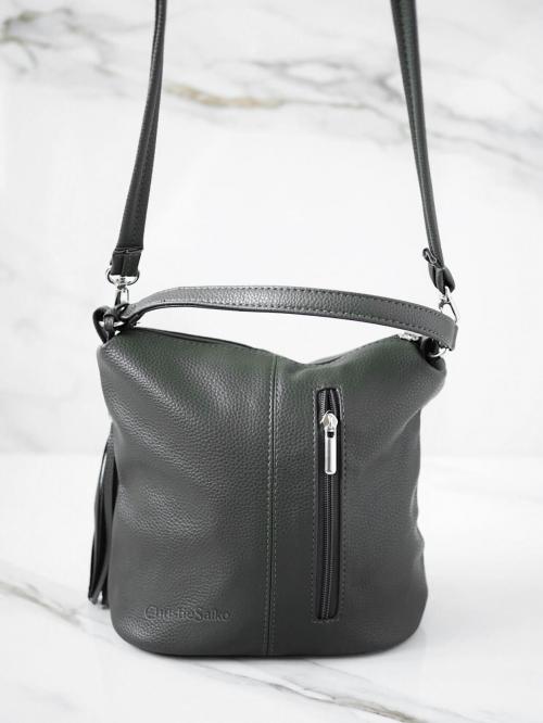 Женская сумка с одной ручкой темно зеленая Christie Saiko - Фабрика сумок «Christie Saiko»