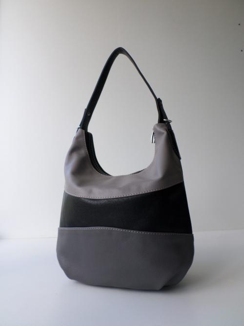 Сумка женская эко кожа черный с серым - Фабрика сумок «Омега»