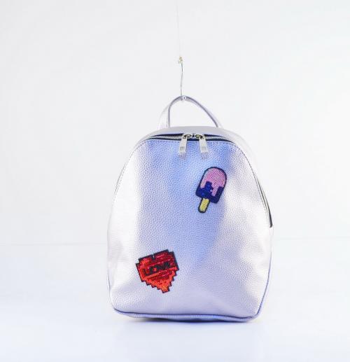 Рюкзак молодежный серебро Сакси - Фабрика сумок «Сакси»