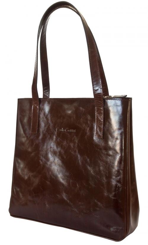 Кожаная женская сумка Vietto brown Carlo Gattini - Фабрика сумок «Carlo Gattini»