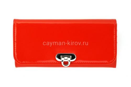Кожаное портмоне красное женское Cayman - Фабрика сумок «Cayman»