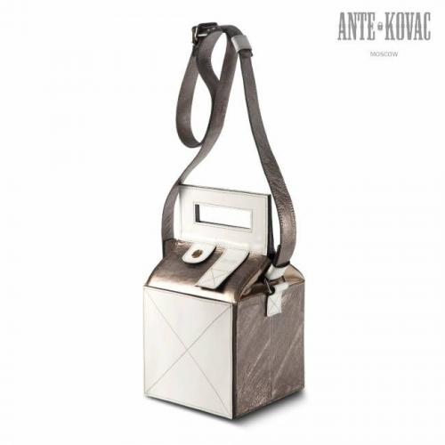 Женская сумка ручной работы Метеорит серебро Ante Kovac - Фабрика сумок «Ante Kovac»