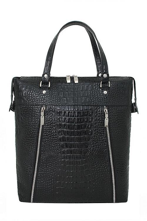 Кожаная женская сумка черная PROTEGE - Фабрика сумок «PROTEGE»