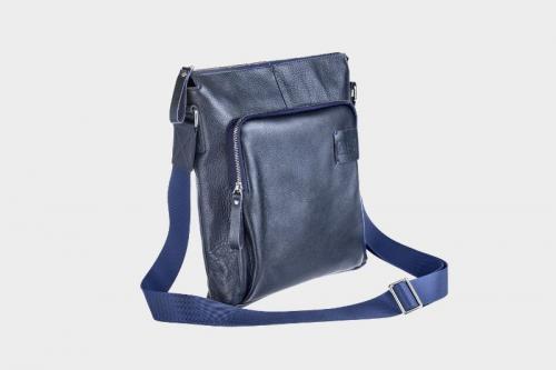 Синяя мужская сумка-планшет кожаная Alexander TS - Фабрика сумок «Alexander TS»