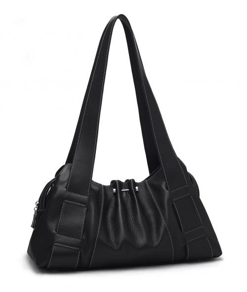  Сумка женская кожаная на плечо черная ALSWA - Фабрика сумок «ALSWA»