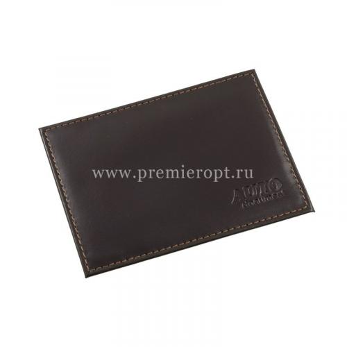 Черная обложка для автодокументов Премьер - Фабрика сумок «Премьер»