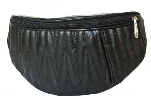 Сумка на пояс кожаная Molfetta black Carlo Gattini - Фабрика сумок «Carlo Gattini»
