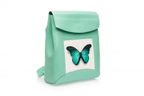 Молодежный рюкзак Бабочка бирюзовая - Фабрика сумок «Eshemoda»