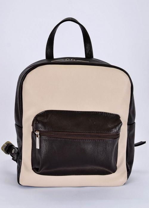 Женская сумка-рюкзак обьемная бежевый шоколад Anri - Фабрика сумок «Anri»