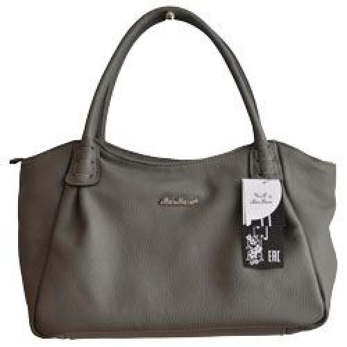 Женская серая сумка из натуральной кожи Варвара - Фабрика сумок «Варвара»