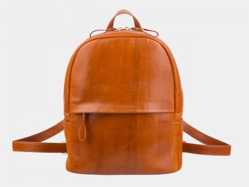 Оранжевый кожаный рюкзак из натуральной кожи  - Фабрика сумок «Alexander TS»