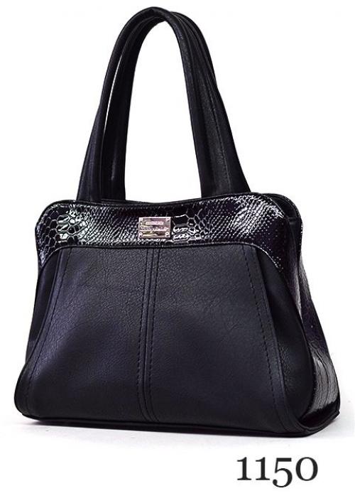 Женская сумка с лакированной вставкой - Фабрика сумок «Золотой дождь»