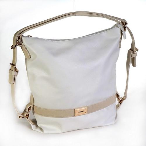 Объемная женская сумка белая  - Фабрика сумок «Allexi»