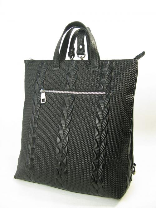 Сумка-рюкзак женская черные косы Studio KSK - Фабрика сумок «Studio KSK»