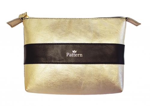 Косметичка кожаная Gold Pattern - Фабрика сумок «Pattern»