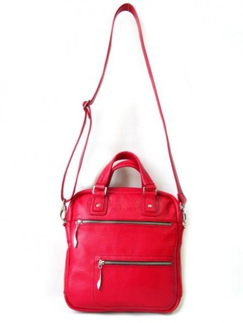 Кожаная сумка женская деловая красная Studio KSK - Фабрика сумок «Studio KSK»