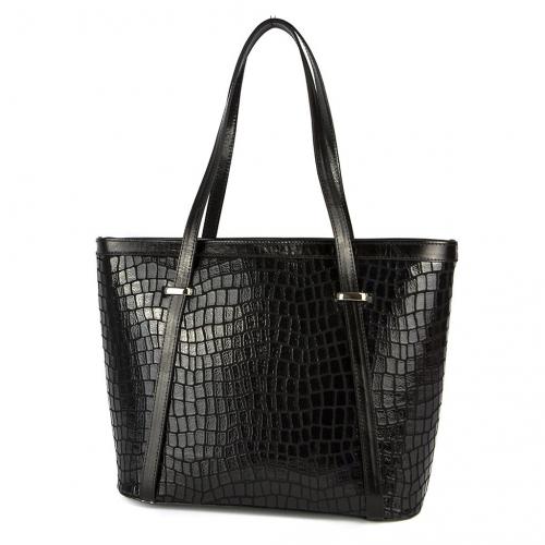 Женская кожаная сумка классика черная Барти - Фабрика сумок «Барти»