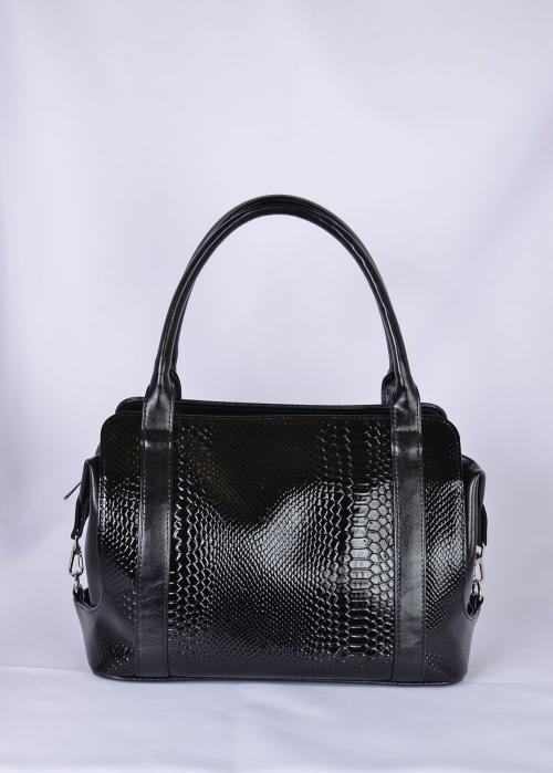 Женская сумка классическая черная рептилия Anri - Фабрика сумок «Anri»