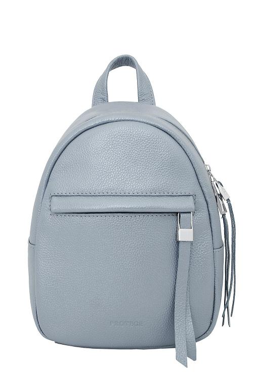Кожаная сумка-рюкзак голубая PROTEGE - Фабрика сумок «PROTEGE»