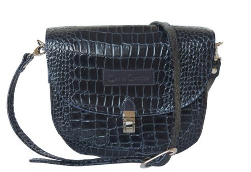 Кожаная женская сумка через плечо Amendola dark blue Carlo Gattini - Фабрика сумок «Carlo Gattini»