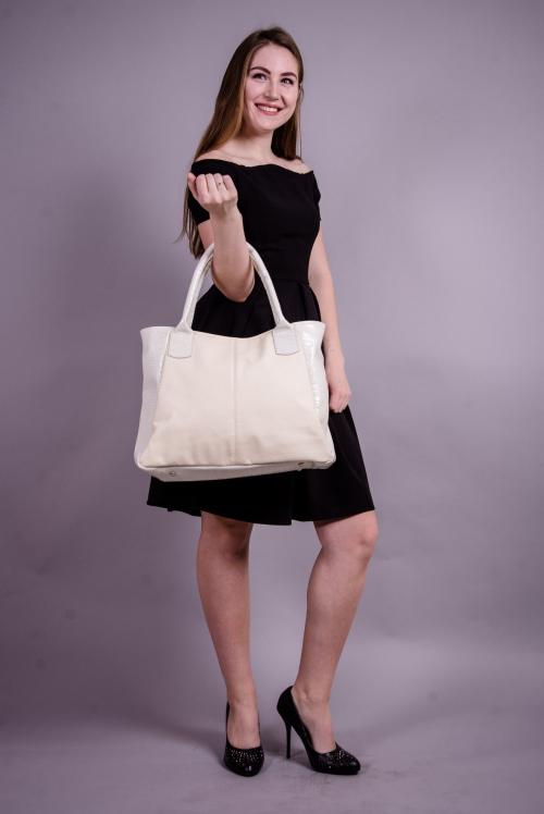 Сумка женская белая деловая Lara-ko - Фабрика сумок «Lara-ko»