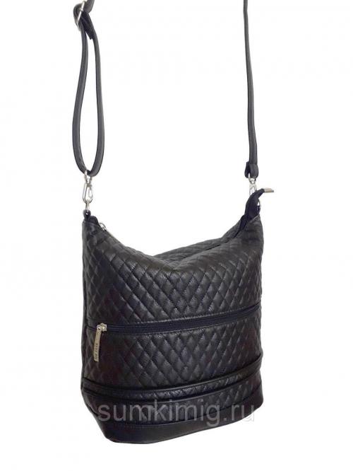 Женская сумка через плечо мягкая черная Миг - Фабрика сумок «Миг»