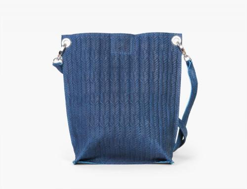 Синяя текстурная женская сумка кросс боди - Фабрика сумок «А-Рада»