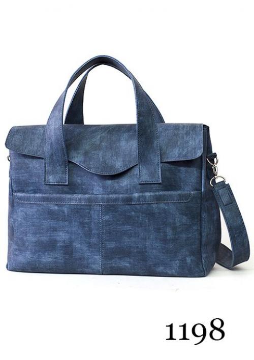 Женская синяя сумка через плечо Золотой дождь - Фабрика сумок «Золотой дождь»