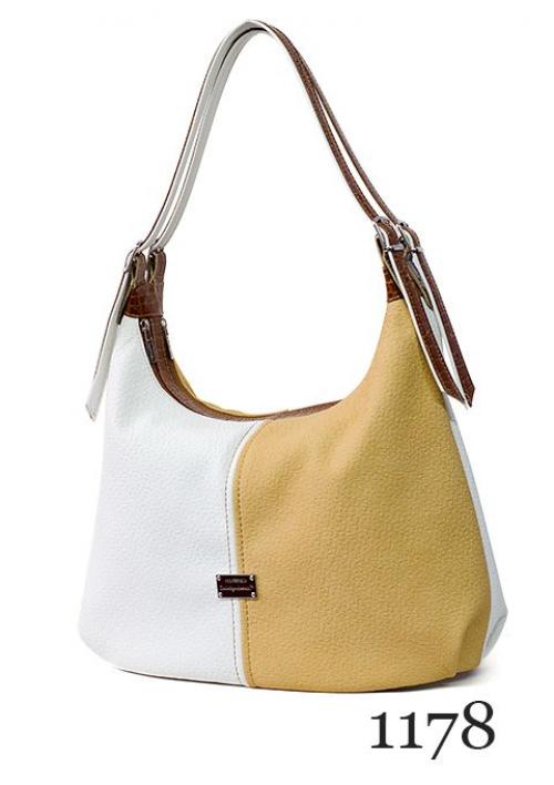 Женская светлая сумка двухцветная Золотой дождь - Фабрика сумок «Золотой дождь»