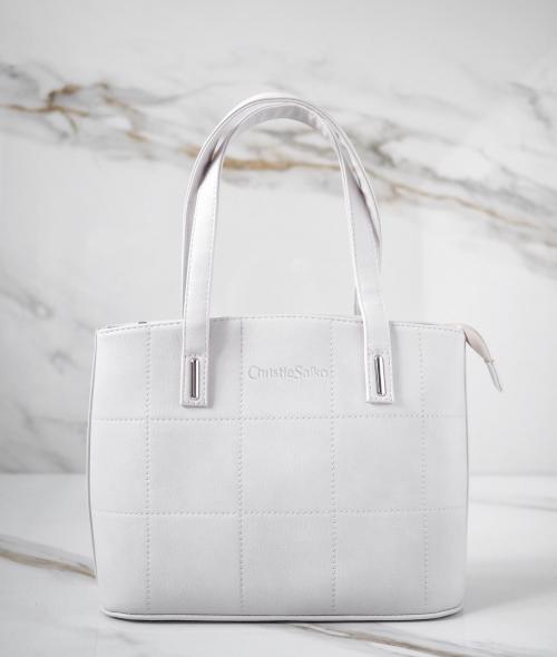 Классическая женская сумка белая Christie Saiko - Фабрика сумок «Christie Saiko»