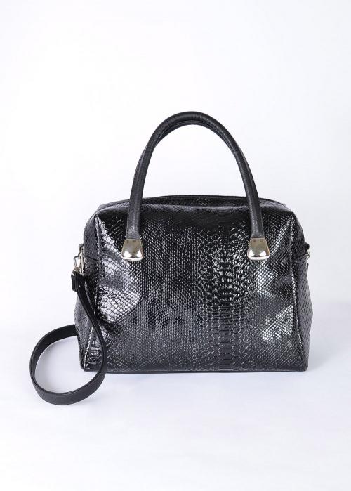 Сумка женская классика обьемная черная рептилия Anri - Фабрика сумок «Anri»