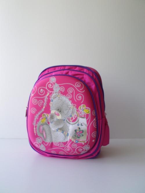 Школьный розовый рюкзак с мишкой - Фабрика сумок «Омега»