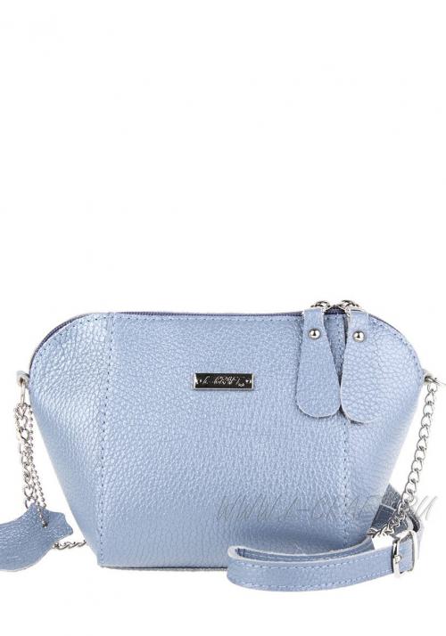 Кожаная сумка женская на плечо голубая L-Craft - Фабрика сумок «L-Craft»