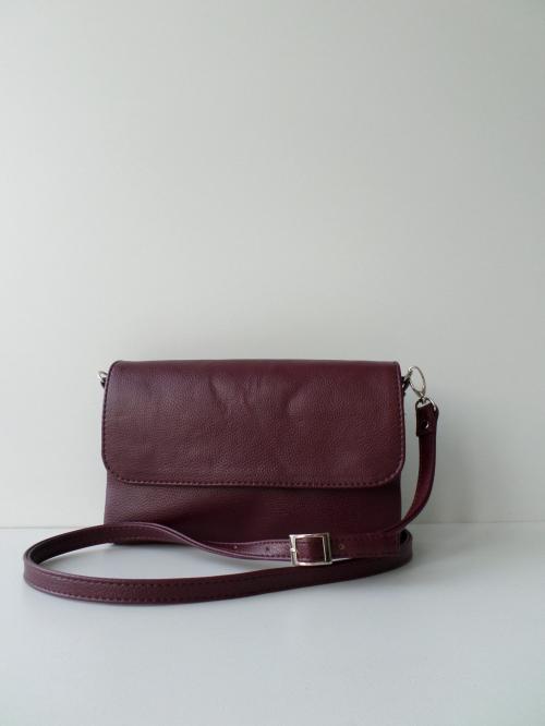 Бордовая женская сумка через плечо - Фабрика сумок «Омега»