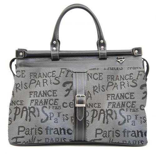 Саквояж дорожный серый Париж Докофа - Фабрика сумок «Докофа»
