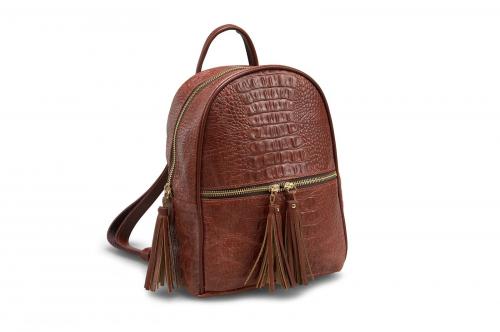 Женский рюкзак городской коричневый Олио Рости - Фабрика сумок «Олио Рости»