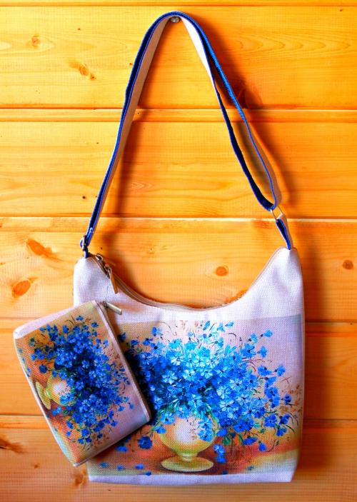 Комплект женская сумка и косметичка текстиль - Фабрика сумок «Ника-К»