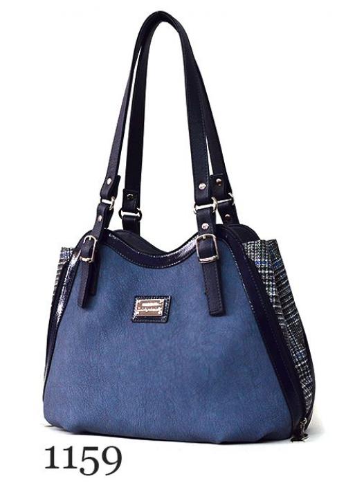 Женская классическая сумка синяя Золотой дождь - Фабрика сумок «Золотой дождь»