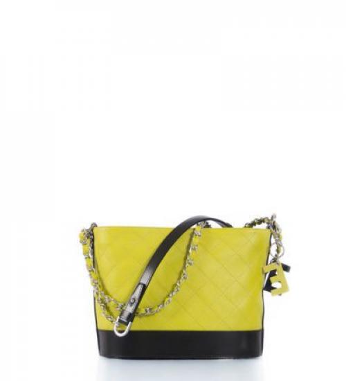 Женская кожаная сумка Shania S через плечо желтая E.G.M - Фабрика сумок «E.G.M»