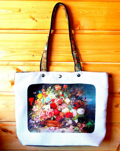 Женская текстильная сумка цветы Ника-К - Фабрика сумок «Ника-К»