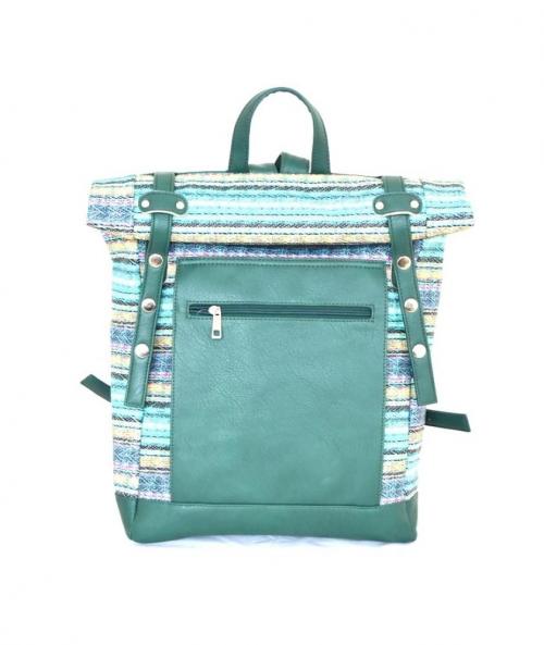 Сумка-рюкзак RollTop этно зеленый Chica-Rica - Фабрика сумок «Chica-Rica»