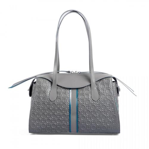 Кожаная сумка женская серая Afina - Фабрика сумок «Afina»